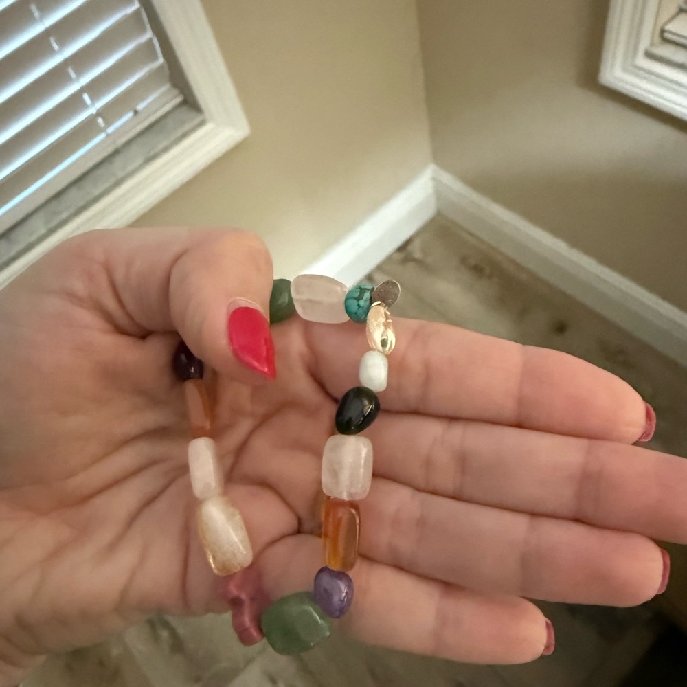 Silver Tous Color Bracelet with Rhodonite - Picture 8 of 8